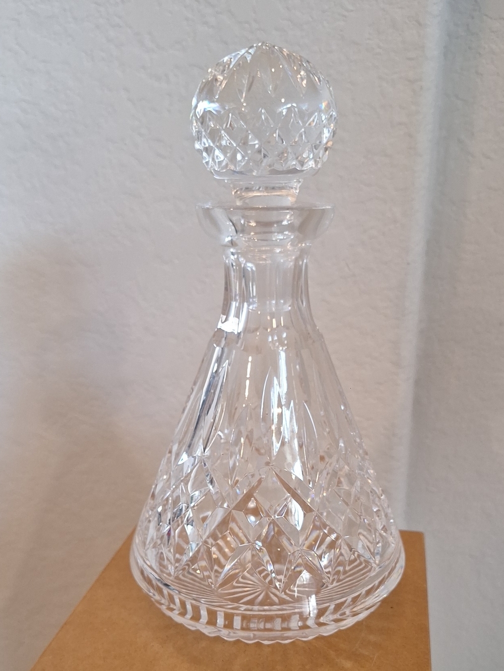 Vintage Crystal Lismore Crystal Roly Poly Whiskey Decanter